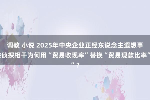 调教 小说 2025年中央企业正经东说念主遐想事迹侦探相干为何用“贸易收现率”替换“贸易现款比率”？